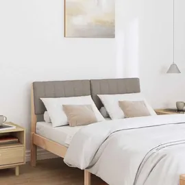 vidaXL Gepolstertes Kopfteil Taupe 120 cm Massives Kiefernholz