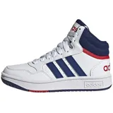 adidas Unisex Kinder Hoops Mid Shoes Schuhe, FTWR White/Victory Blue/Better Scarlet - 19 EU