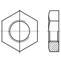 Industrial Quality Supplies DIN 431 Rohrmutter, 14H BG 1/8