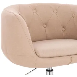 Svita Cocktailsessel Panama Stoff 55 x 78 x 61 cm Beige höhenverstellbar