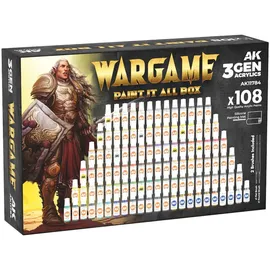 AK-Interactive AK Wargame Paint It All Box 108 Colors 3Gen