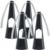 casativo 4er-Set 2-Flügel Insektenwedler mit LED-Beleuchtung, Batterie & USB: Sanfte, effektive Fliegenabwehr für Tisch & unterwegs, flexibel beim Essen & Outdoor