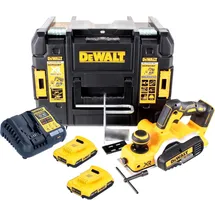 DeWalt DCP 580 D2 Akku Hobel 18V 82mm + 2x Akku 2,0Ah + Ladegerät + TSTAK