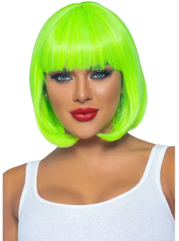 LEG AVENUE  FLUORESZIERENDE BOB-PERÜCKE NEONGRÜN