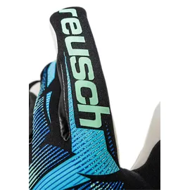 Reusch Torwarthandschuhe Attrakt RE:GRIP Strapless Schwarz/Hellblau 7,5