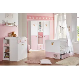 WIMEX Drehtürenschrank Cindy 2 139 x 199 x 58 cm Weiß/Rosa