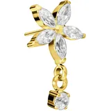 Titan Aufsatz mit Push Pin KRISTALLBLUME + KRISTALL
