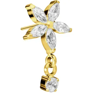 Titan Aufsatz mit Push Pin KRISTALLBLUME + KRISTALL