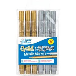 Metallic-Filzstifte in Gold und Silber (pro Set 6) Schreibwaren