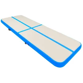 vidaXL Aufblasbare Gymnastikmatte mit Pumpe 500x100x20 cm PVC Blau