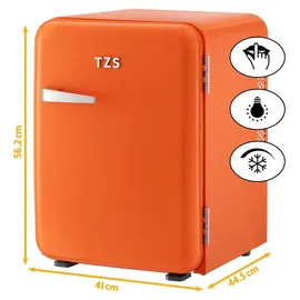 First Austria Retro Mini-Kühlschrank 40 l 56,2 cm hoch Orange