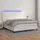 vidaXL Boxspringbett mit Matratze & LED Weiß 180x200 cm Kunstleder