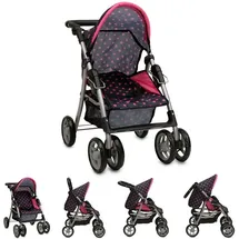 Moni Puppenwagen Punkte Schwarz