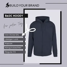 Build Your Brand Basic Reißverschlusspullover Olive XS