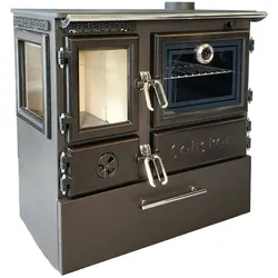 EEK A - Panorama-Holzherd Modell 214-3D BOX mit 6,42kW - Viel Gusseisen!
