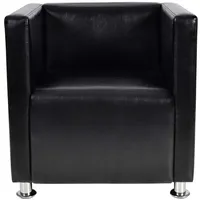 VidaXL Würfelsessel Schwarz Kunstleder