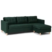 ebuy24 Ecksofa Marino Grün 219 x 151 cm | Gr.: onesize