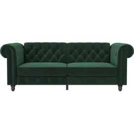 dorel home Schlafsofa Velours 3-Sitzer Grün
