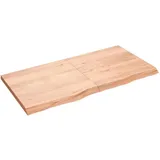 vidaXL Waschtischplatte Hellbraun 120x60x(2-4) cm Massivholz Behandelt