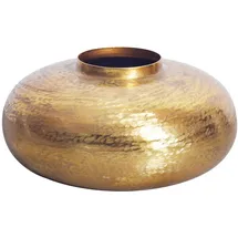 Riess-Ambiente Riess Ambiente Moderne Deko Vase Abstract Orient 35cm Gold rund Metall Hammerschlag-Design