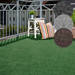 Kunstrasen ANDIAMO "Aberdeen", grün, B:400cm H:10mm L:100cm, Nadelfilz, Teppiche, aus Nadelfilz, mit Drainagenoppen, für Balkon, Terasse, Wintergarten