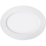 Villeroy & Boch Cellini Ovale Servierplatte, Premium Porzellan, Weiß