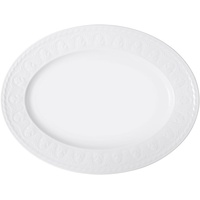 Villeroy & Boch Cellini Ovale Servierplatte, Premium Porzellan, Weiß