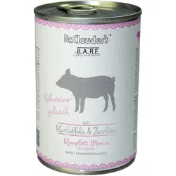 Dr. Clauder's BARF Komplett Menü 400g Dosen Hundenassfutter Schweinegulasch 6x400g