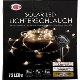 Mojawo Solar LED Lichterschlauch Solarpanel Erdspieß warmweiss Innen & Aussen