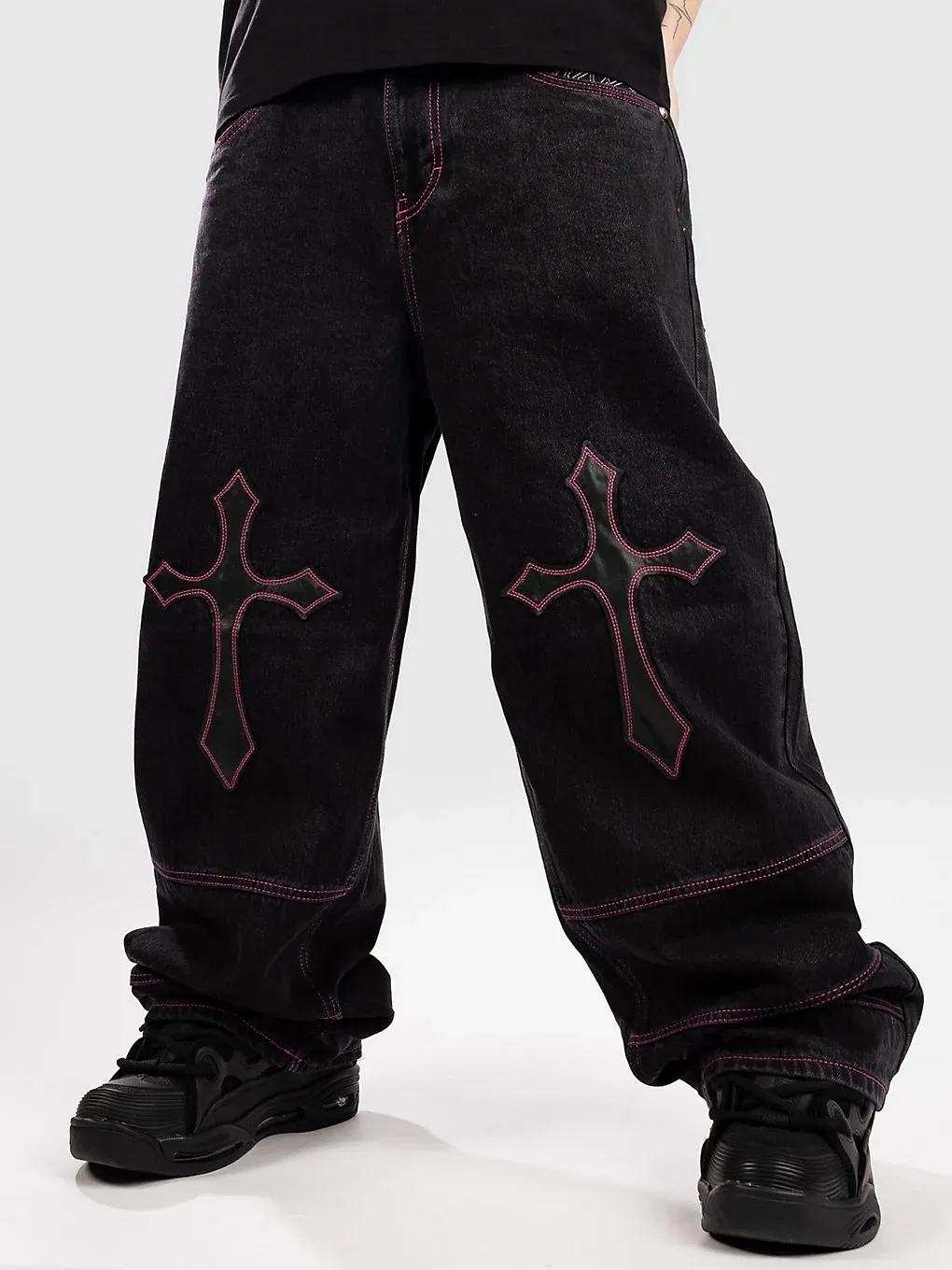 Ninth Hall Astray Cross Jeans pink cont blk Gr. 28