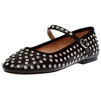 Steve Madden Ballerinas Lederimitat Riemchenballerina schwarz|silberfarben 36 EU