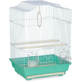 Relaxdays Vogelkäfig Relaxdays 49,5 x 35 x 32 cm hellblau/mintgrün