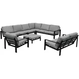 Home Deluxe RIO XXL Set 7-tlg. Grau/Schwarz
