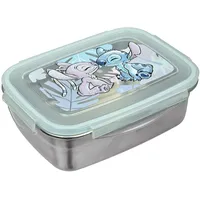 Lilo & Stitch Disney Stitch Brotdose mit Gummidichtung - aus Edelstahl - 550 ml Fassungsvermögen - Sandwichbox Schule - Brotzeitdose für Kinder - Lunchbox