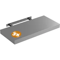 CASARIA Casaria® 3x Schweberegale 50cm matt grau