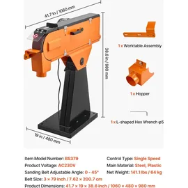 Vevor 7,62x200,7 cm Bandschleifer 2100 W