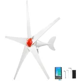 Vevor 800W 12V Horizontale Windkraftanlage Windgenerator mit MPPT & PWM, 5 Rotorblätter, 3-Phasen-Wechselstrom, IP67 & Überladeschutz, Wind- & Solar-Hybridregler, Windturbine für Wohnhaus RV Marine