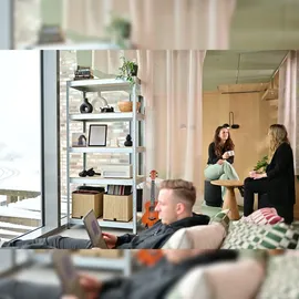 SCHULTE Regalwelt Schwerlastregal mit 5 Holzböden, 180x90x40 cm (HxBxT), Traglast pro Ebene ca. 90 Kg, verzinkt, Lagerregal, Kellerregal