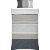 Erwin Müller Bettwäsche Winter-Jersey grau Größe 1x 155x220 cm | 1x 80x80 cm