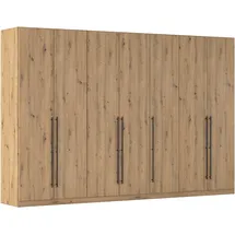 Rauch Kleiderschrank RAUCH "Drehtürenschrank Schrank Garderobe Wäscheschrank Schlafzimmer AVOLA", braun (eiche artisan), B:315cm H:210cm T:54cm, Holzwerkstoff, Schränke, Kleiderschrank, mit hochwertigen Stangengriffen in Schwarz aus Metall MADE IN GERMANY,
