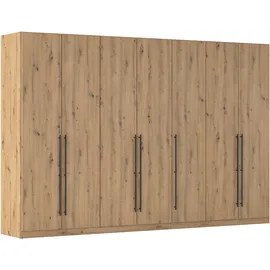 Rauch Kleiderschrank RAUCH "Drehtürenschrank Schrank Garderobe Wäscheschrank Schlafzimmer AVOLA", braun (eiche artisan), B:315cm H:210cm T:54cm, Holzwerkstoff, Schränke, Kleiderschrank, mit hochwertigen Stangengriffen in Schwarz aus Metall MADE IN GERMANY,