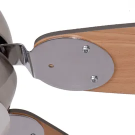 GLOBO Lighting - LED Deckenventilator mit Beleuchtung Deckenventilator mit Zugschalter, Sommer Winter, Flügel wendbar braun graphit 3 Stufen, 1x E14