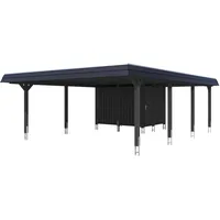 SKANHOLZ Skan Holz Walmdach Carport 630cm inkl. Abstellraum anthrazit