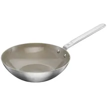 Fiskars Norden Steel Wok, Ø 28 cm, Für alle Kochfelder geeignet, Mit Antihaftbeschichtung, Edelstahl, 1067636