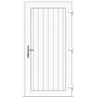 Kunststoff Nebeneingangstür nach Maß "TANJA" 74 mm Weiß RAL 9016 beidseitig außen öffnend DIN rechts
