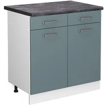 Vicco Schubladenschrank R-Line 80 x 60 x 81,6 cm Blau-Grau