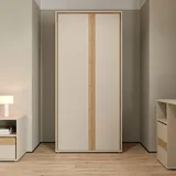 Forte Drehtürenschrank WEXLIN 91,3 x 193,7 x 60 cm Beige