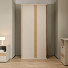 Forte Drehtürenschrank WEXLIN 91,3 x 193,7 x 60 cm Beige