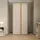 Forte Drehtürenschrank WEXLIN 91,3 x 193,7 x 60 cm Beige