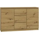 home collective Kommode, Eiche Artisan Holz, 3 Schubladen 120x75x40 cm Wohnzimmer, Kommoden | Sideboards, Kommoden